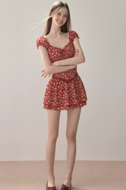 Romantic French Floral Dress