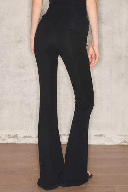 Folded Waist Slim Yoga Slacks