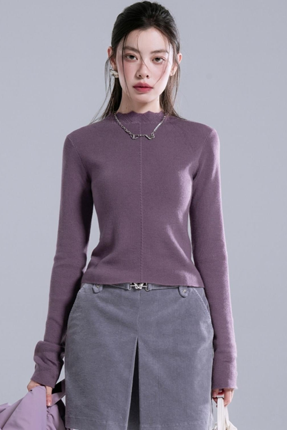 Twisted Wave Collar Wool Layer