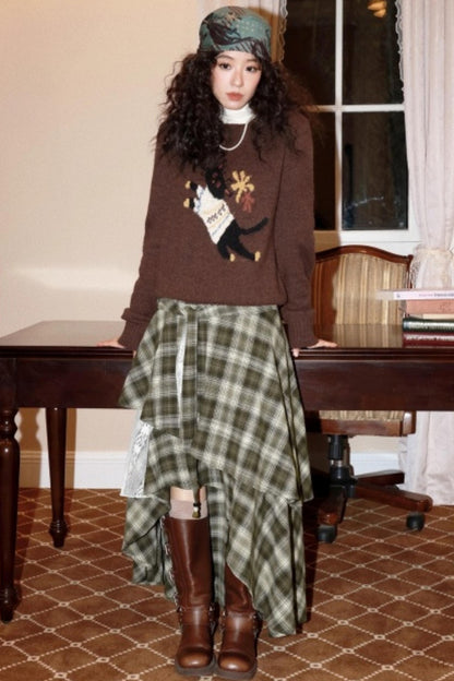 Irregular Patchwork Lace Skirt