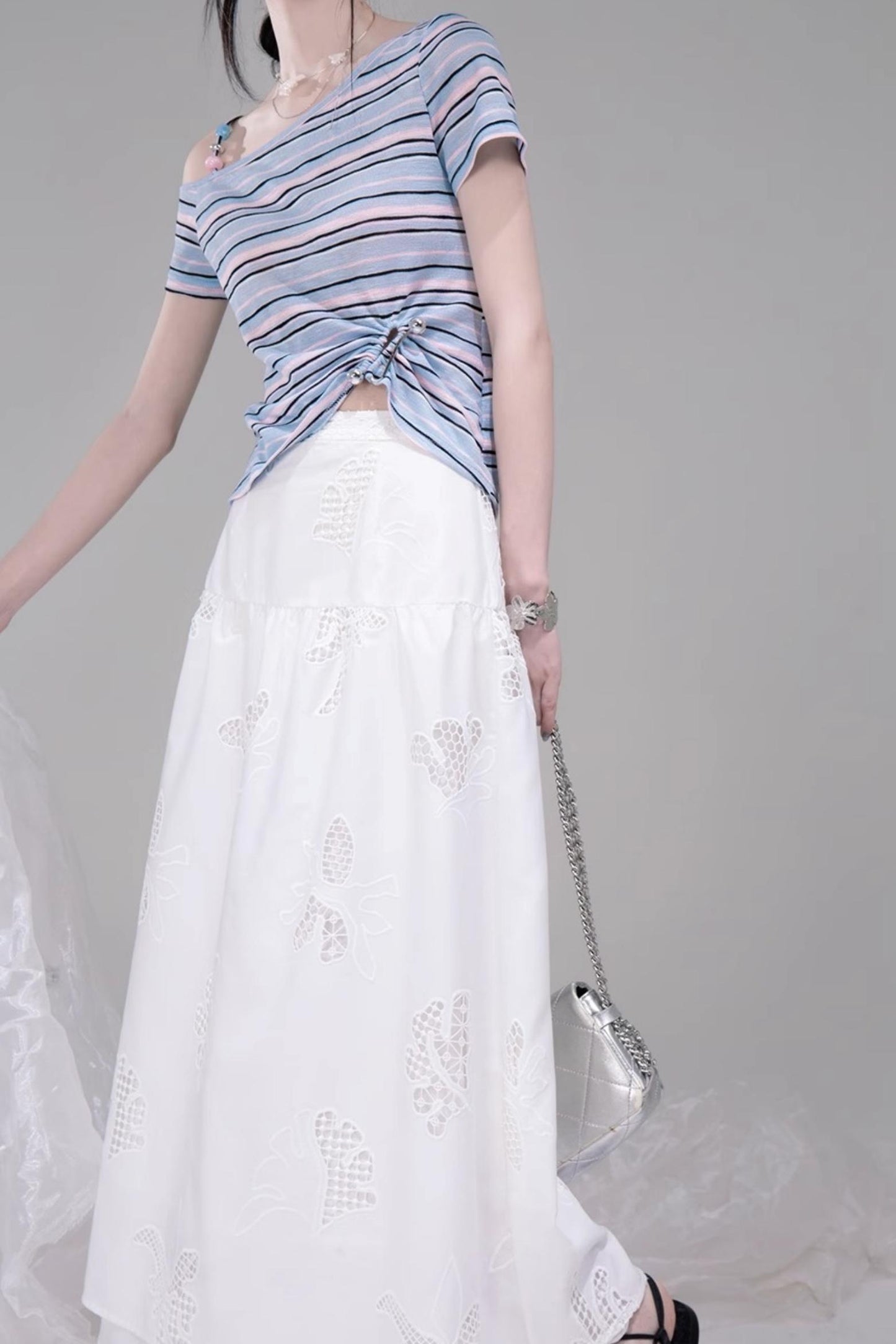 Twisted Stripe Raglan Tee