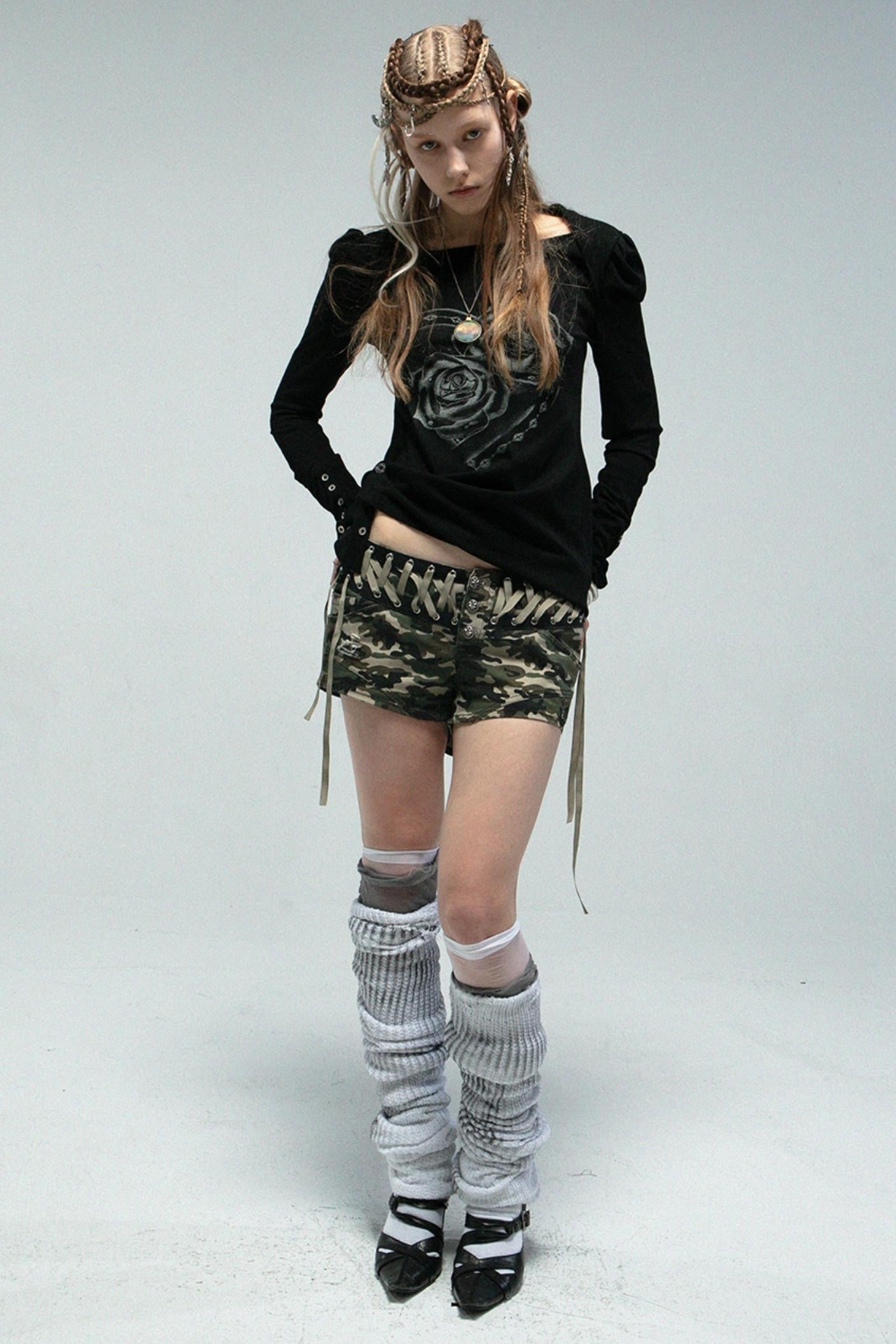 Low Waist Camo Hot Short Pants