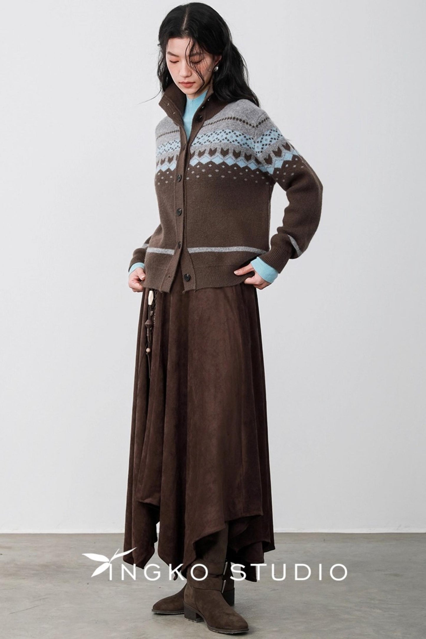 Light Blue Round Neck Sweater