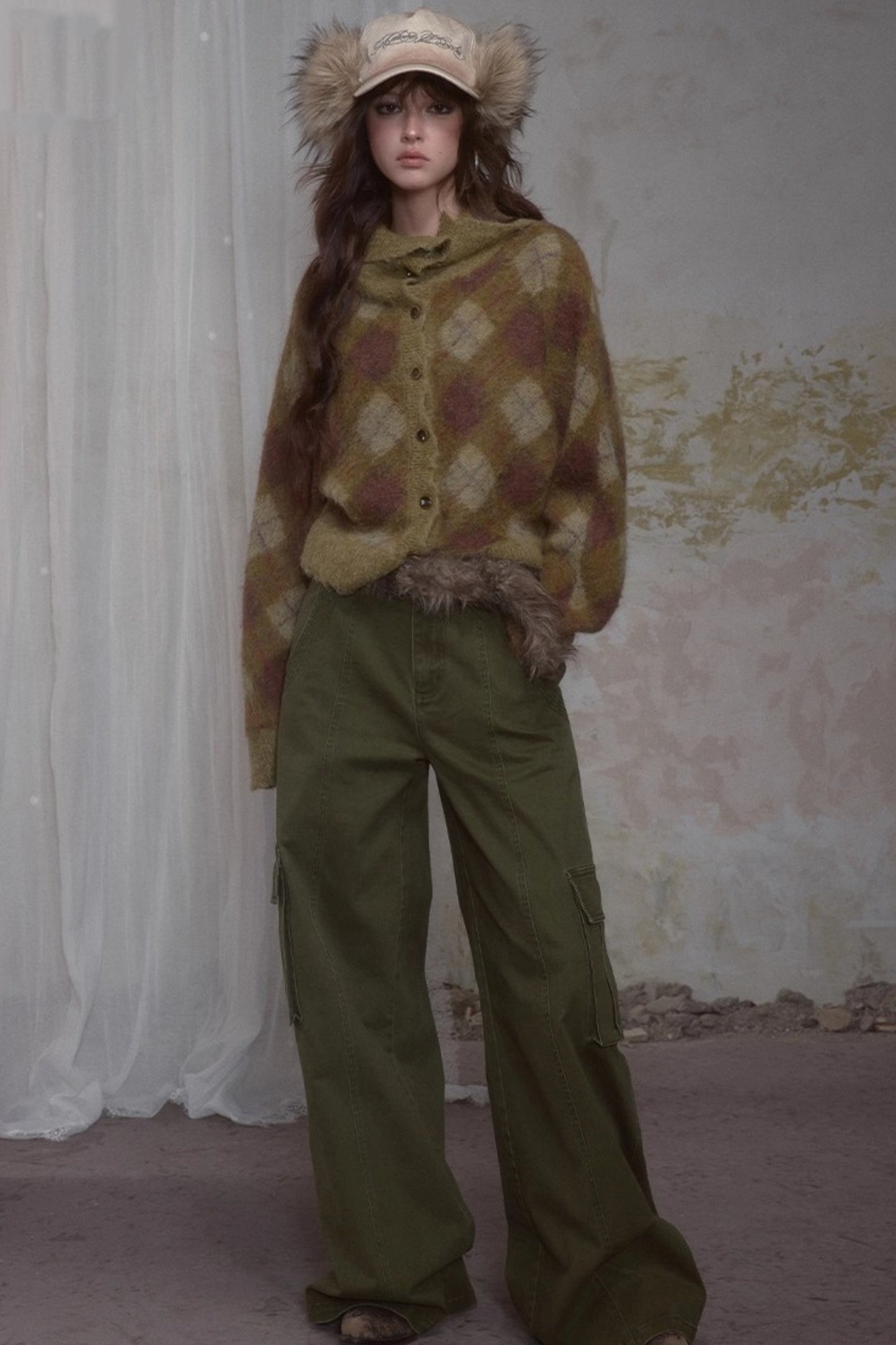 Cool Military Green Cargo Jeans