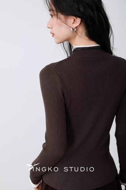 Autumn Leaf Color-Block Sweater
