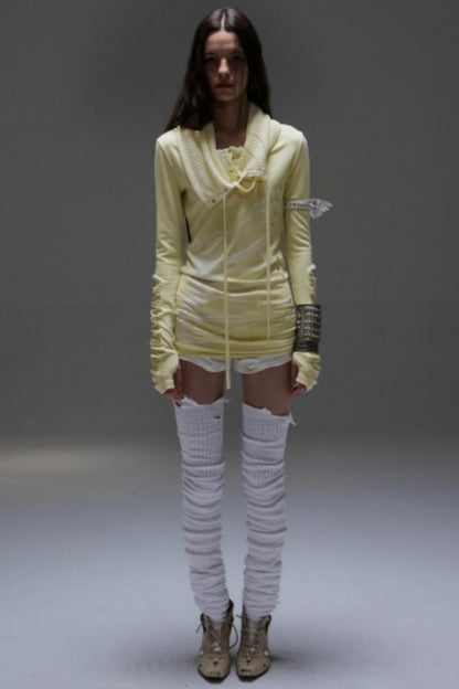 Stacked Collar Knit Top