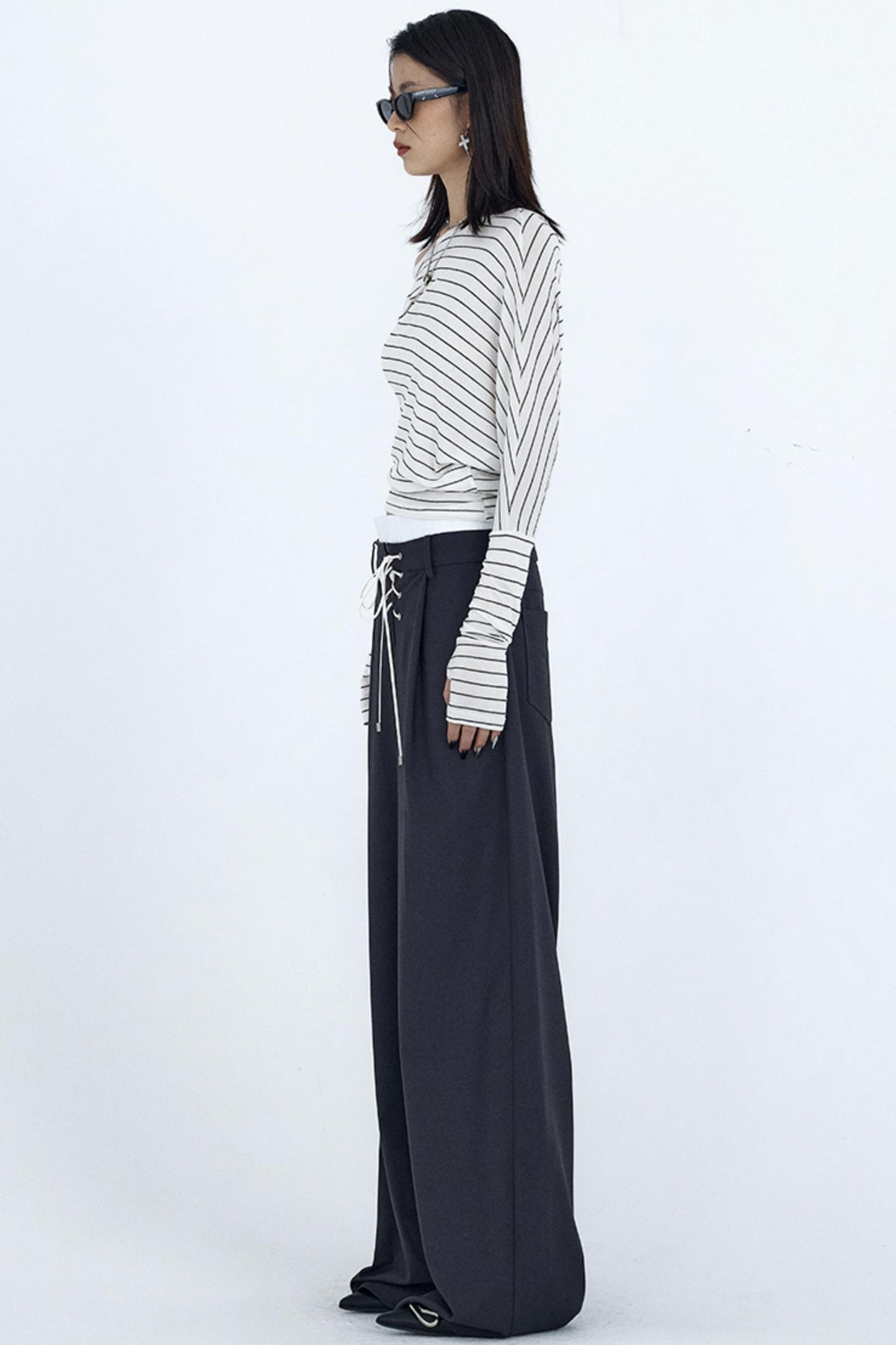Elastic Waist Western Trousers