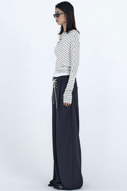 Elastic Waist Western Trousers