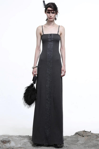 Patchwork Slim Slip Dress