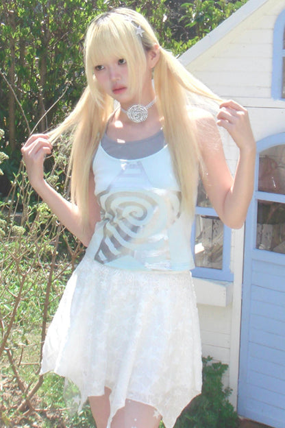 Spiral Stars Suspenders Top