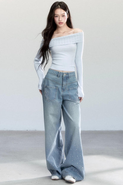 Slimming Knit One-Shoulder Top