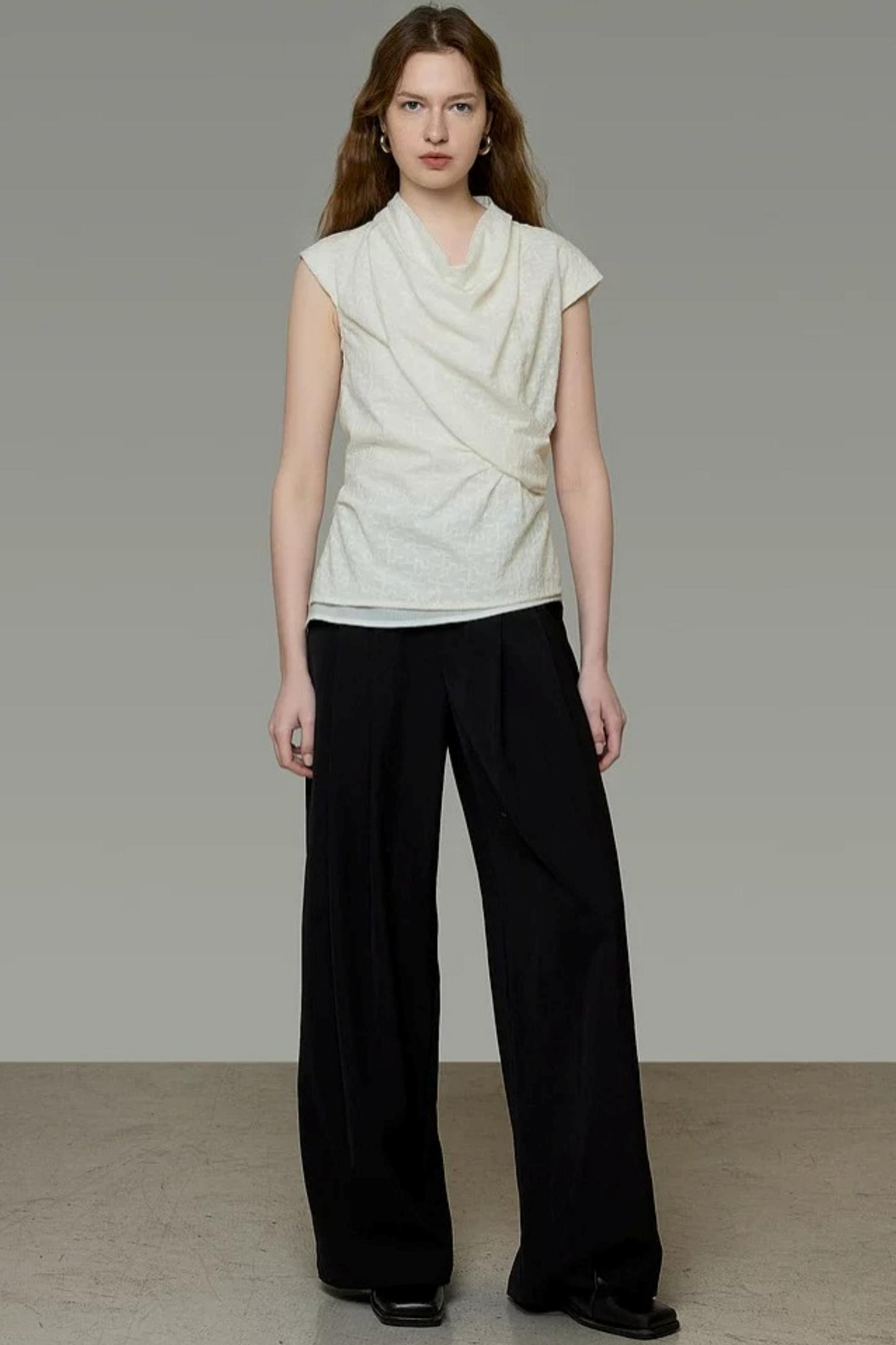 Twist Collar Summer Blouse