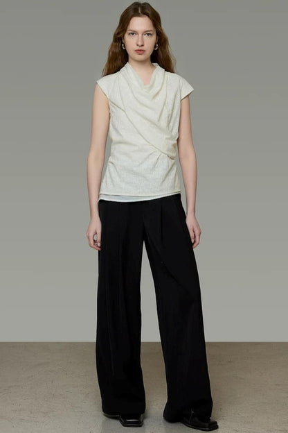 Twist Collar Summer Blouse