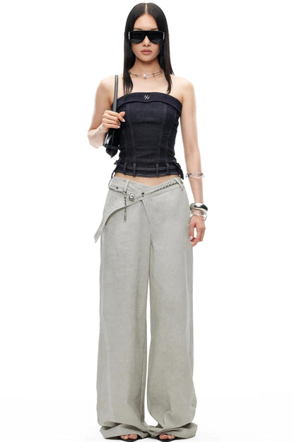 Wanderer Denim Collar Top