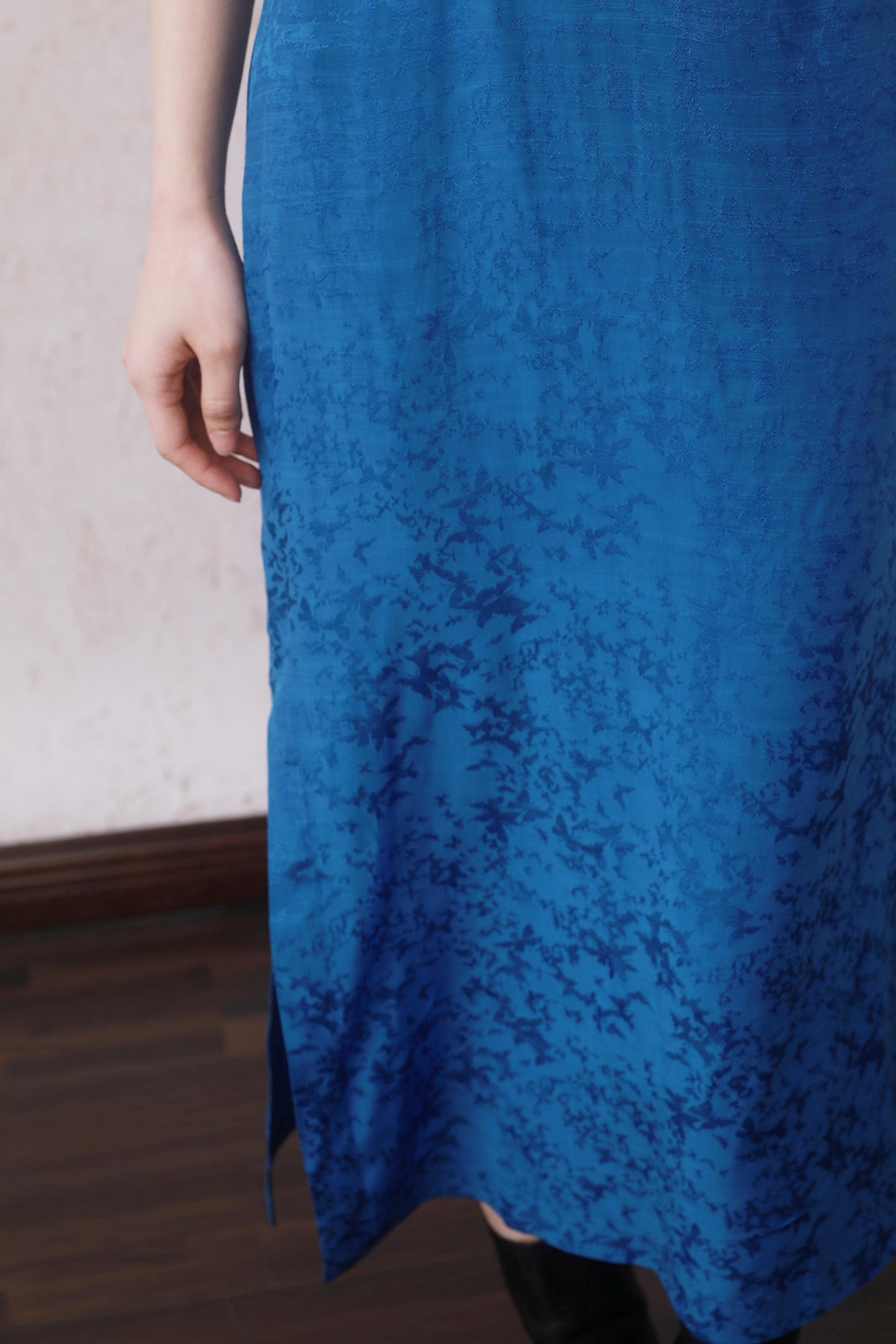 Blue Drawstring Dress