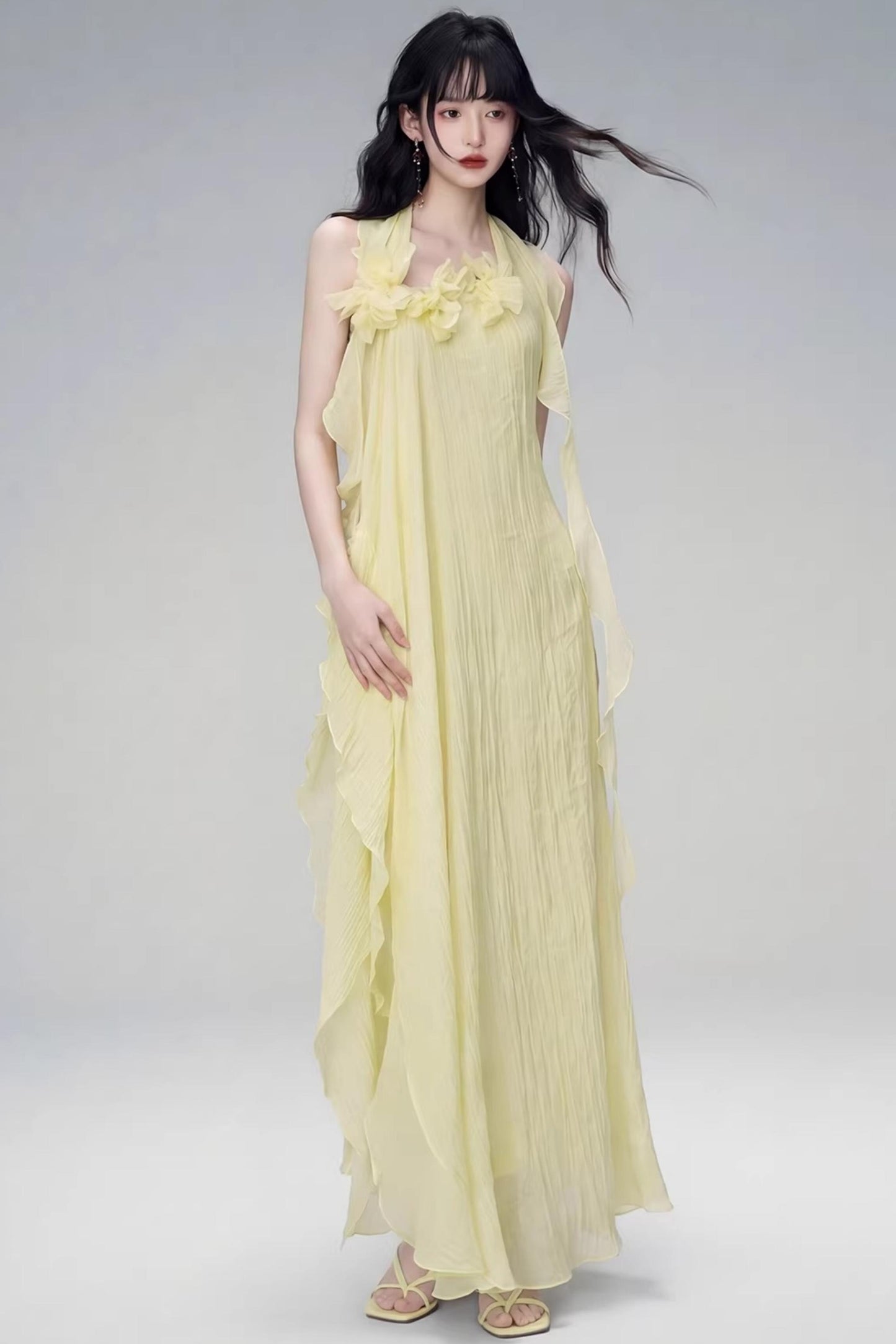 Halter Neck Design Long Dress