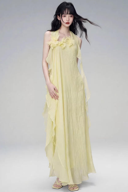 Halter Neck Design Long Dress