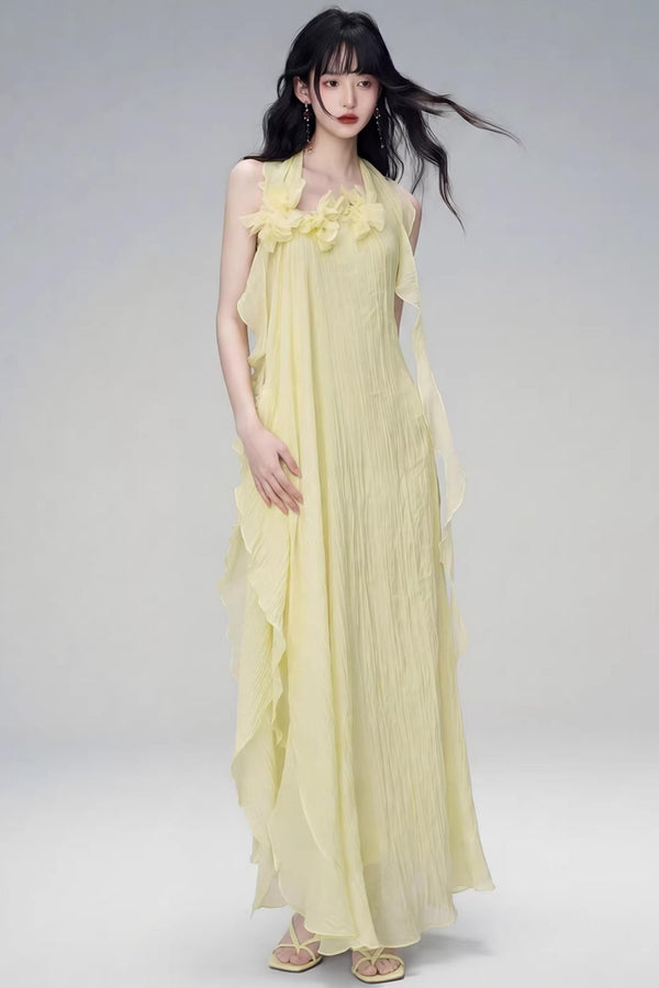 Halter Neck Design Long Dress