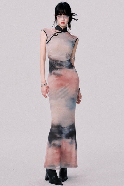 Sunset Cheongsam Dress