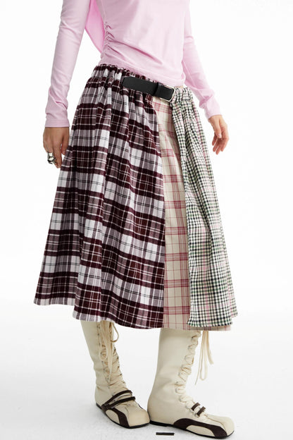 Pleated Panelled Skirt