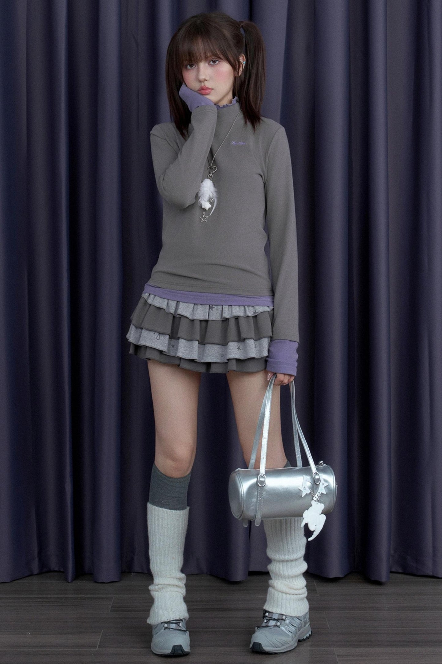 Fighting Spirit Suede Bear Bag Pendant