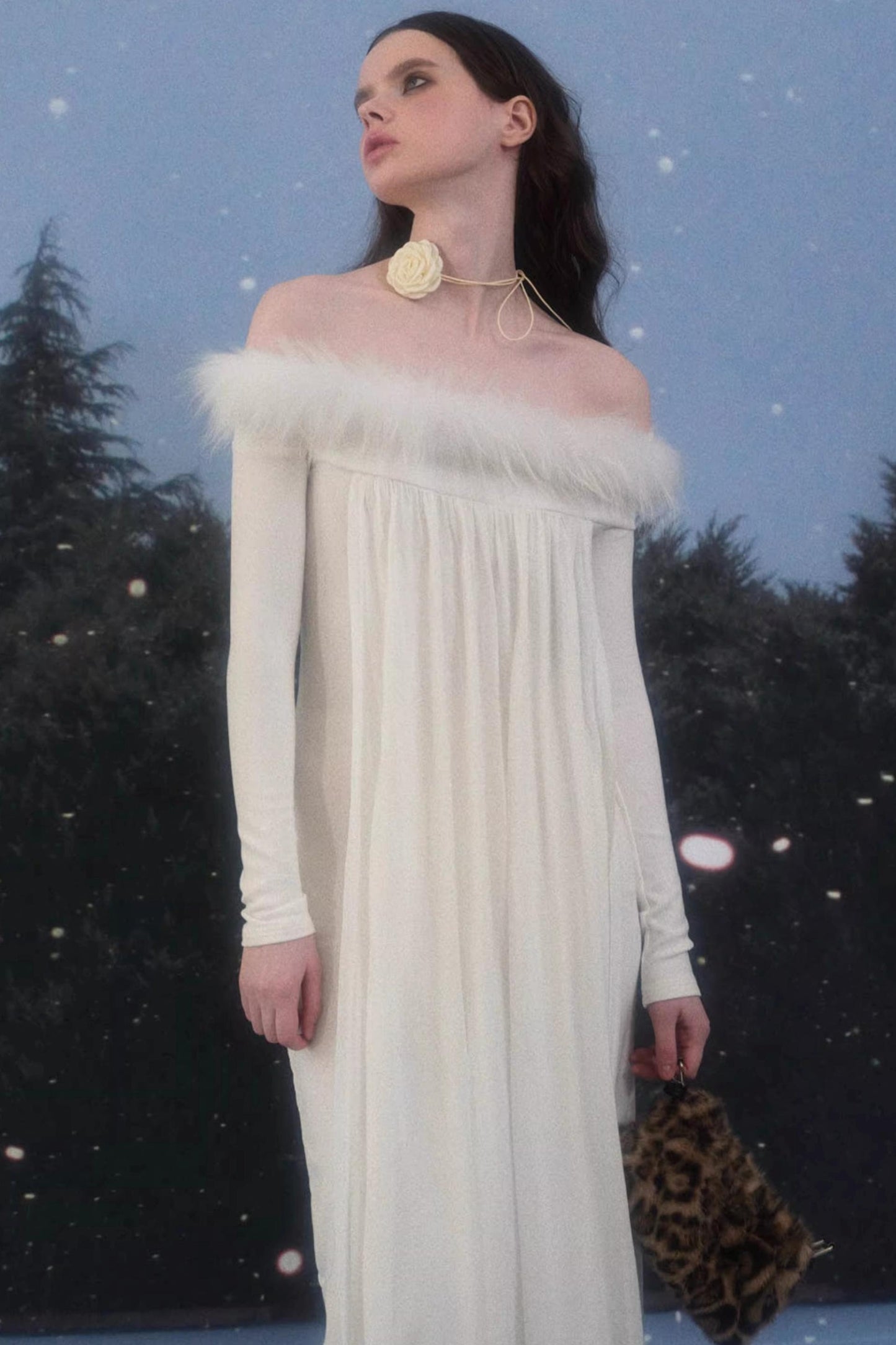 레트로 오프숄더 바디콘 원피스