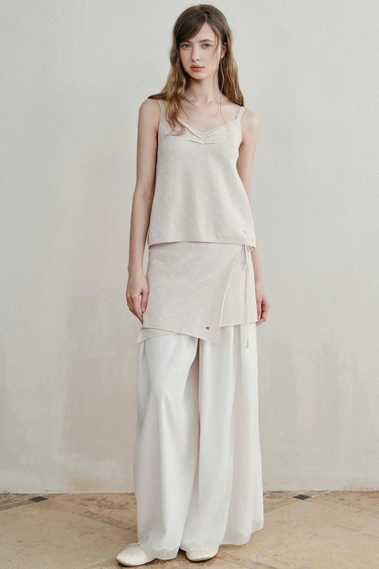 Lily of the Valley Embroidered Camisole Set-Up