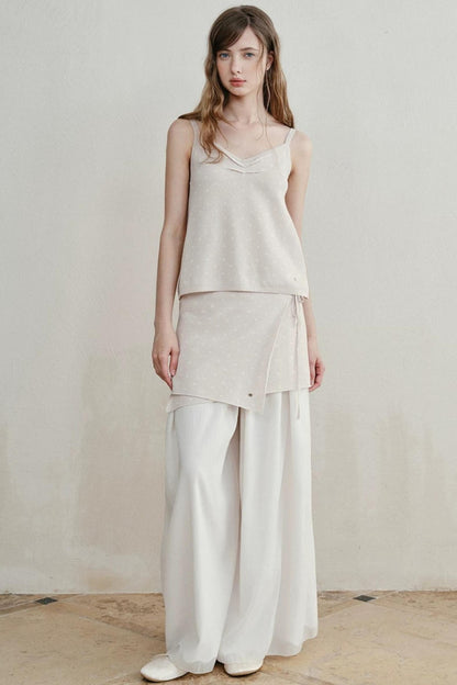 Lily of the Valley Embroidered Camisole Set-Up