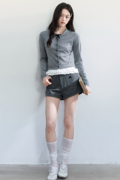 Silent Film Knit Cardigan Set-Up