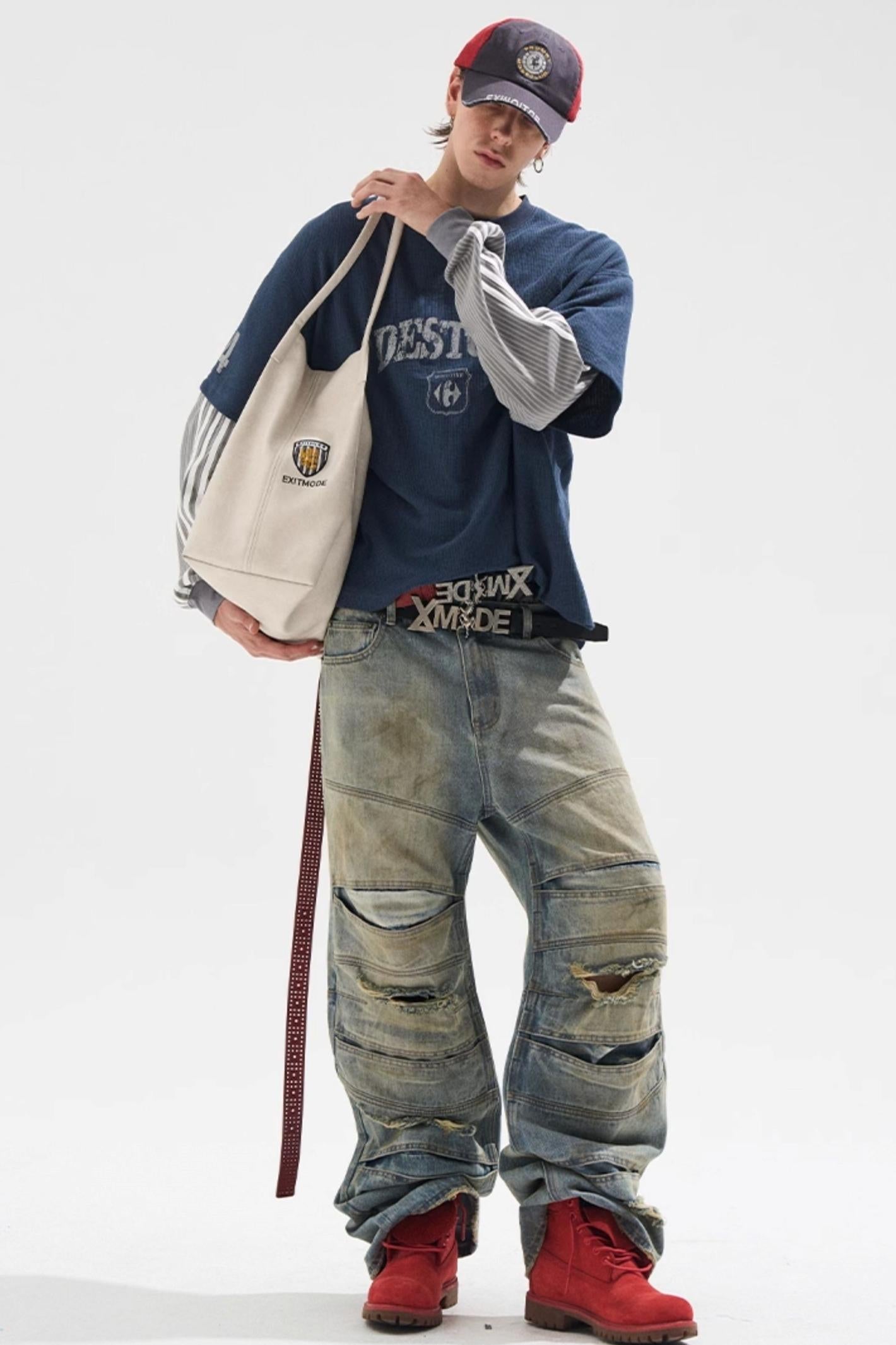 Fake Two Mottled T-Shirt