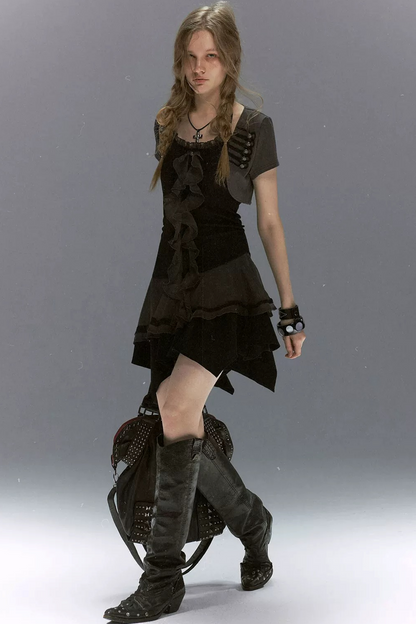Napoleon Lace Ruffle Dress Set