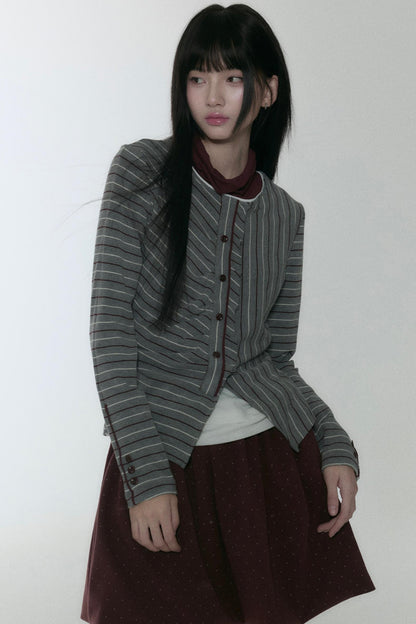 Layered Stripe Long Sleeve Top