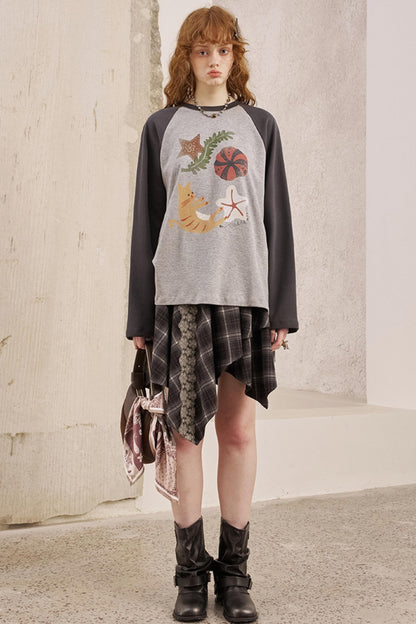 Ocean Kitten Thin Long Sleeve Top