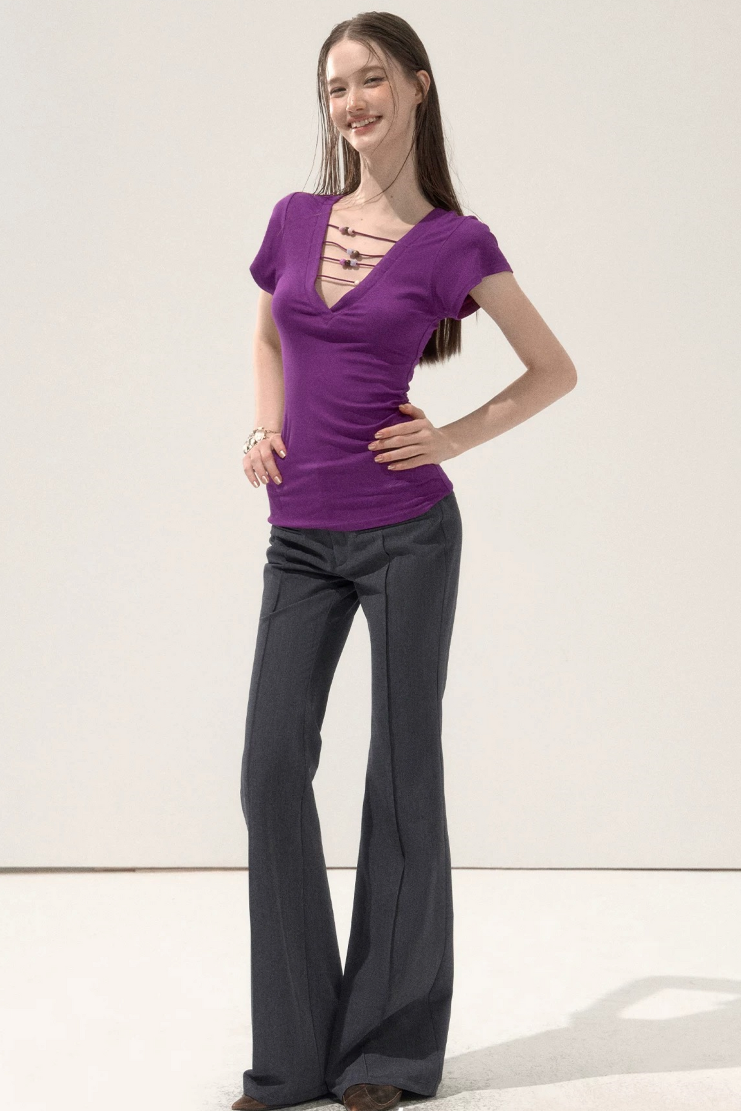 Retro Black Flared Pants
