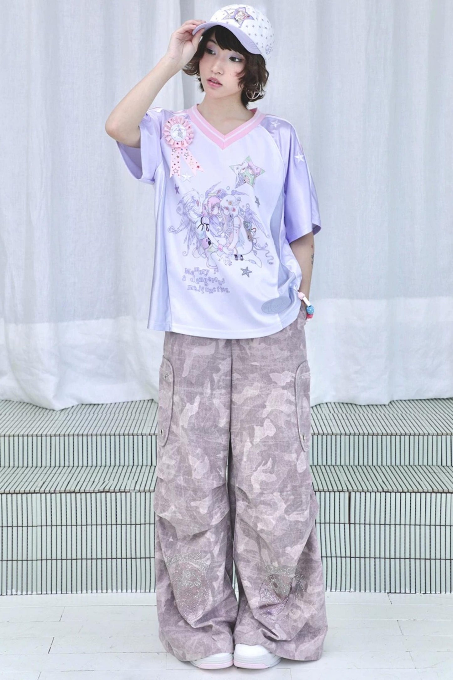 Y2K-Dreamcore-Patchwork-Trikot
