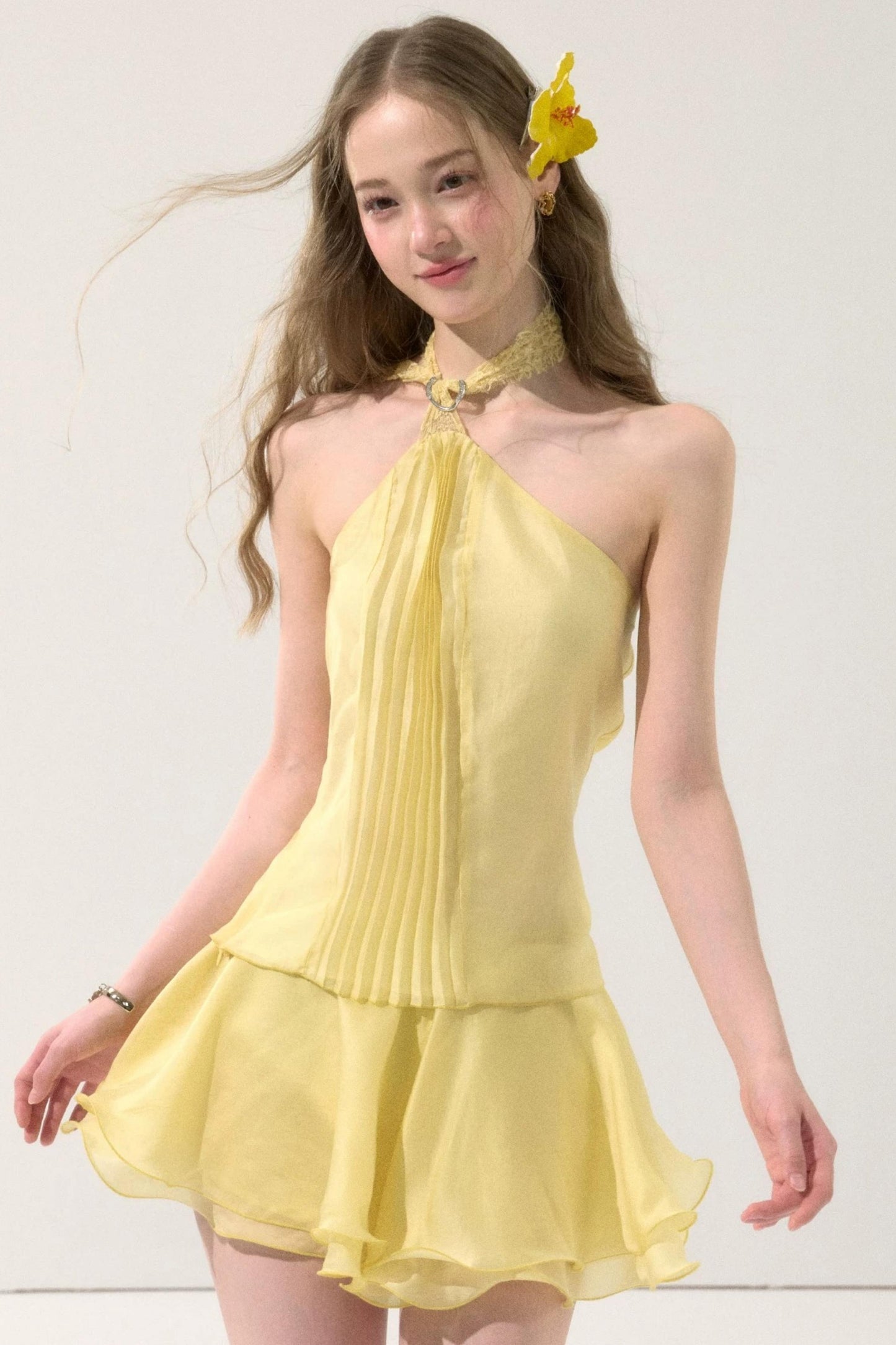 Chiffon Ruffle Skirt Set
