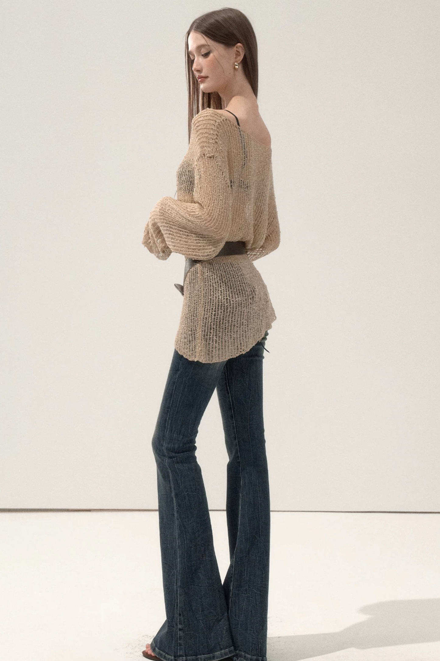 Knitted Mesh Blouse