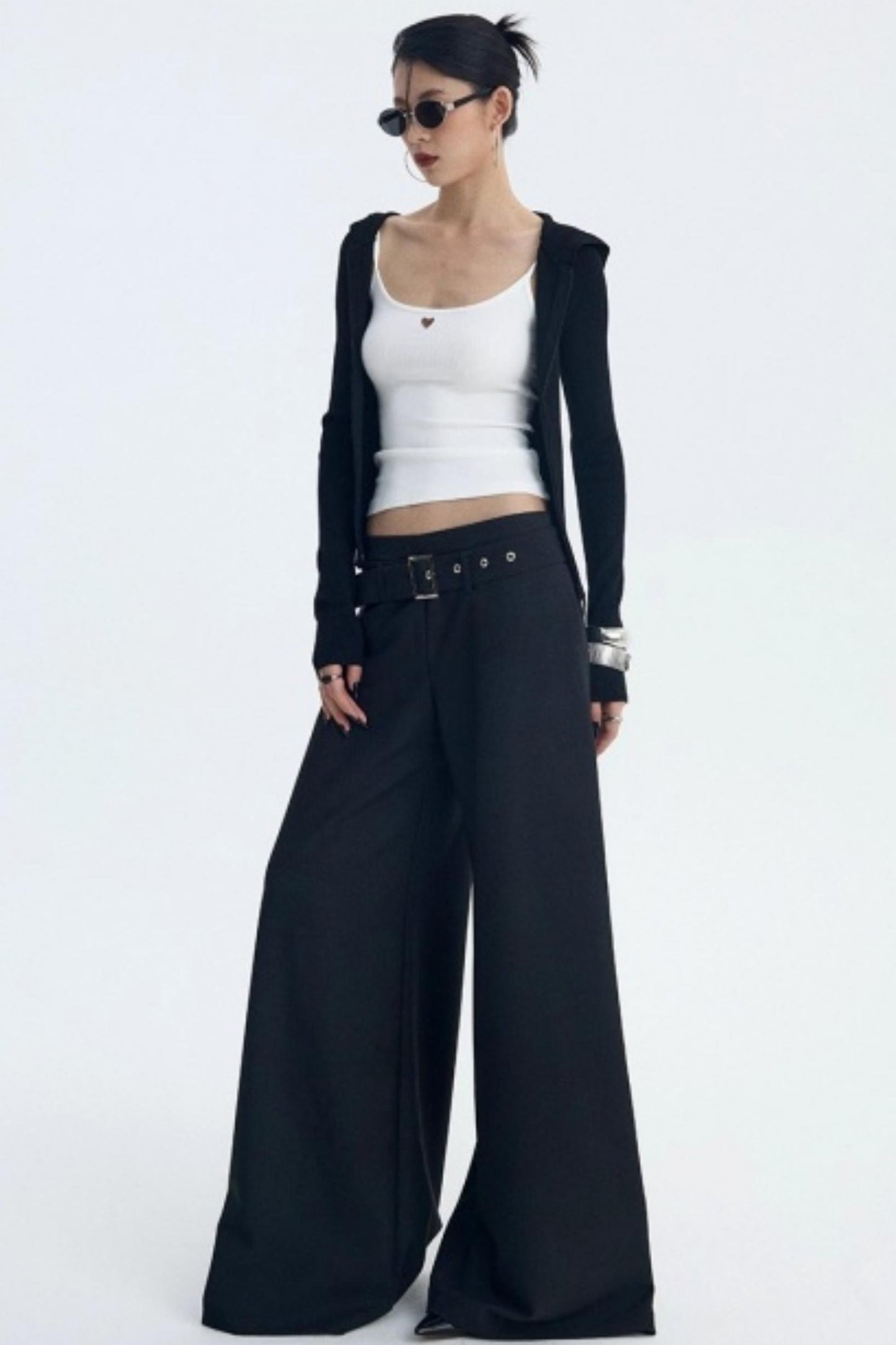 Wool Blend Hooded Cardigan