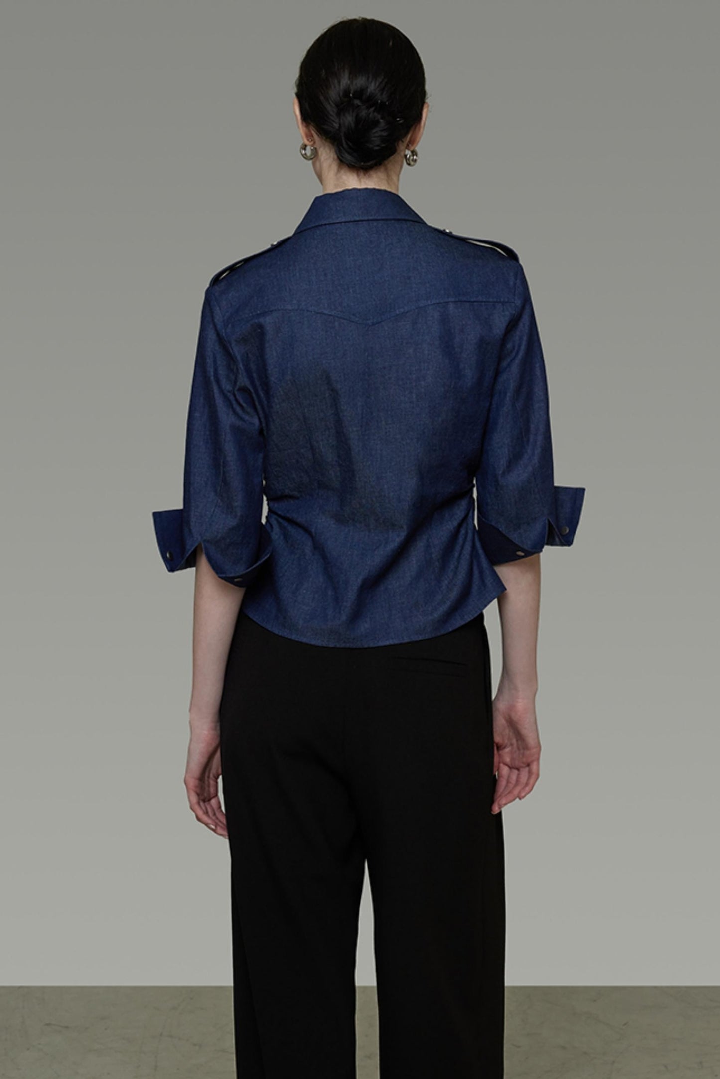 Dark Blue Slim-Fit Shirt