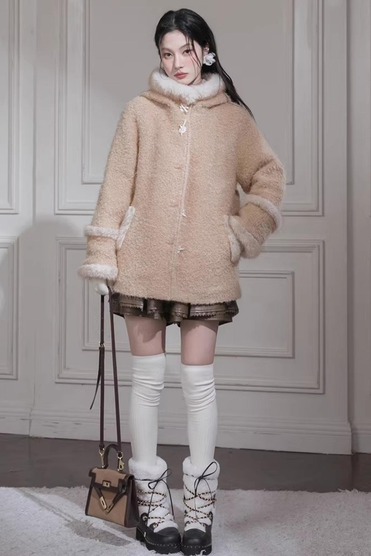 California Sunset Wool Hooded Coat