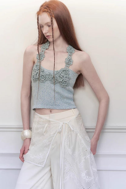 Summer Halter Knit Top