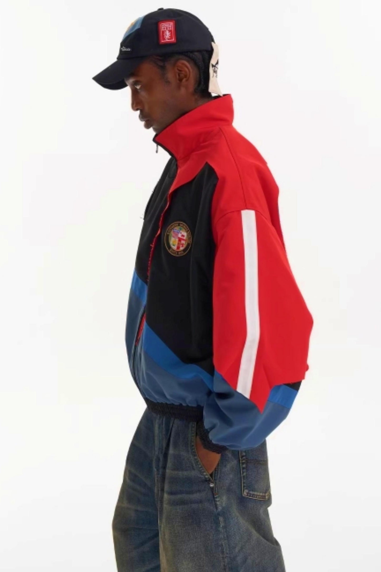 Jacke mit Patchwork-Fransenkanten