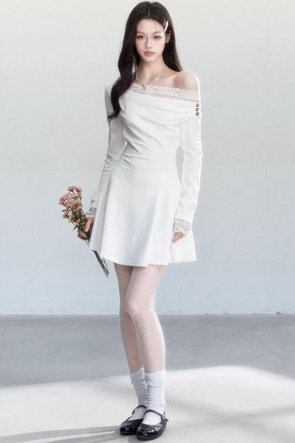 Moonlight Off-Shoulder Lace Dress