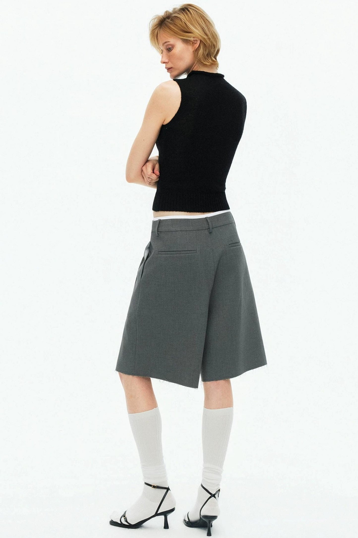 Tencel Wool Pleated Pants