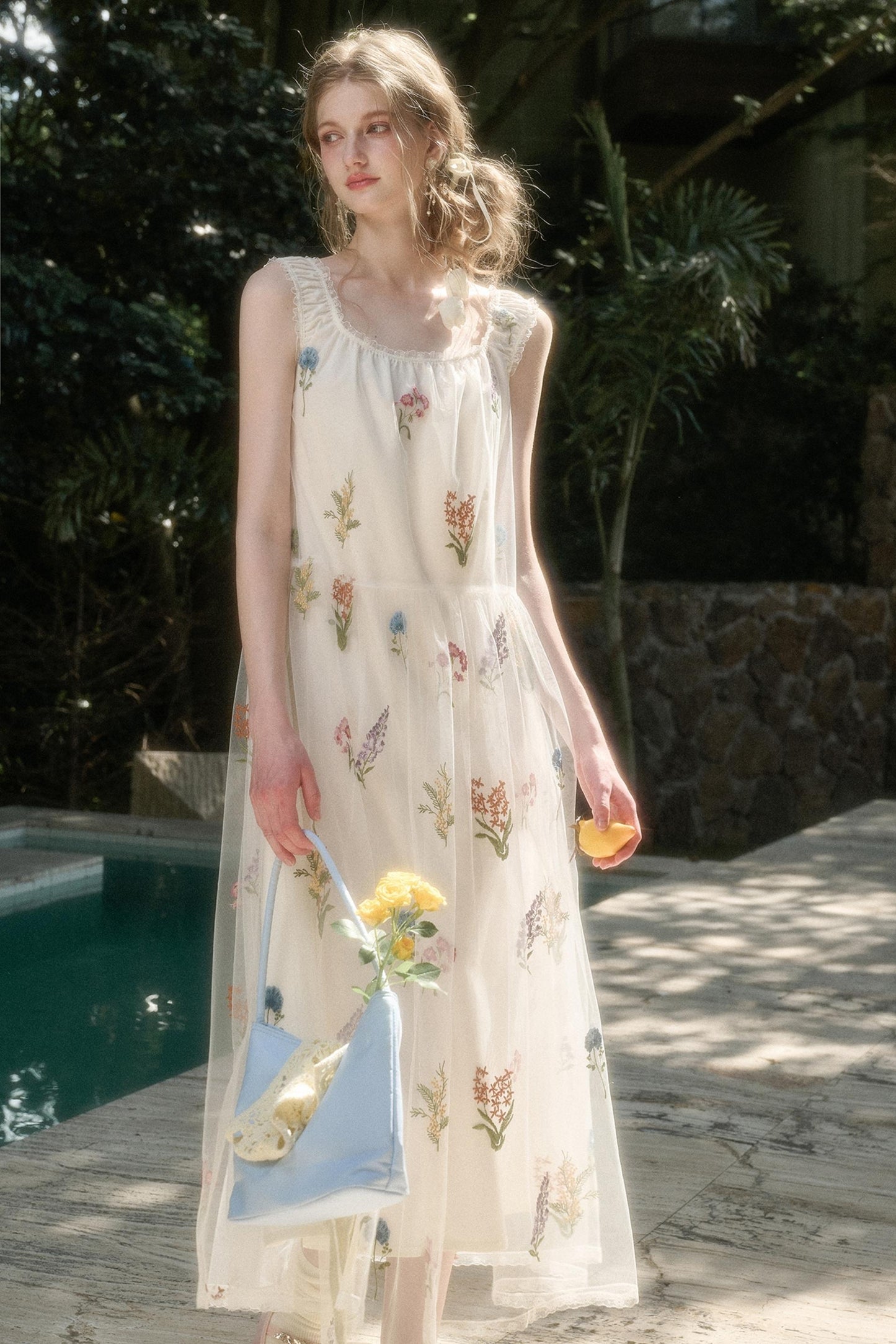 Double Layer Halter Dress