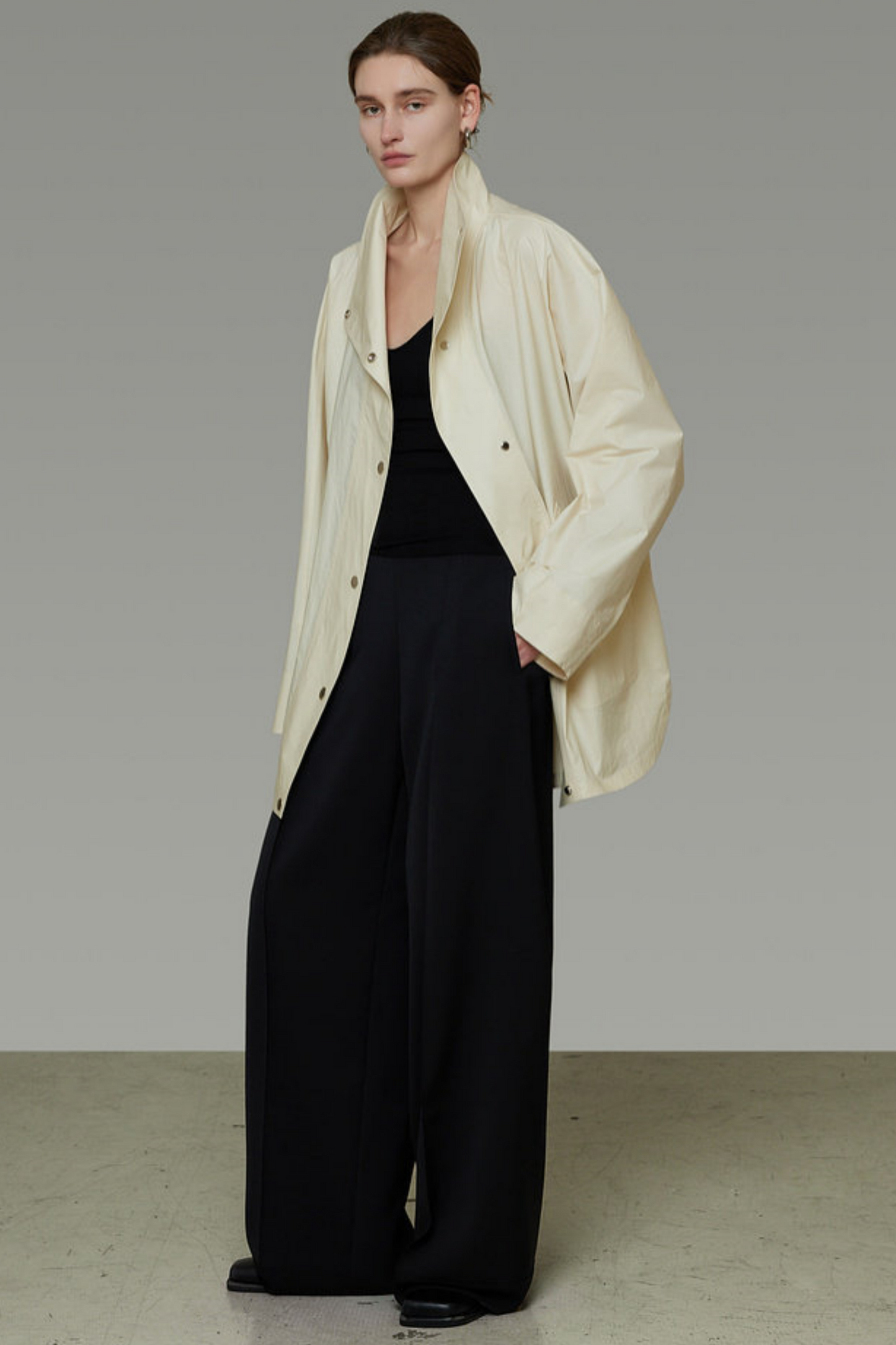 Trenchcoat mit Metallknopf
