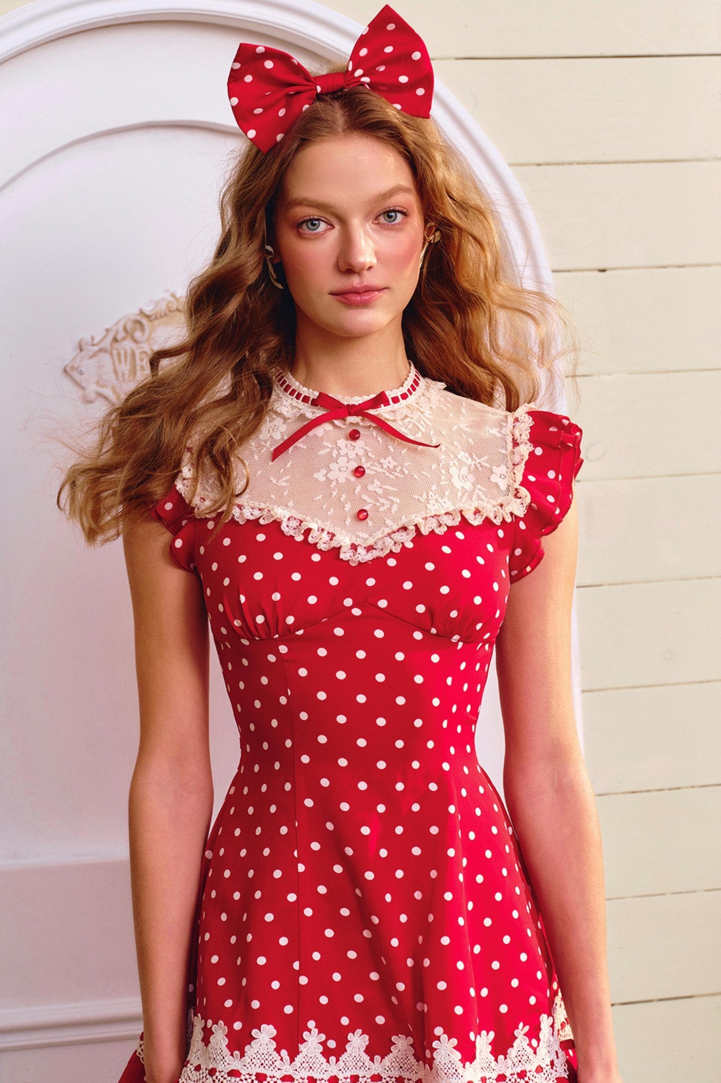Dreamy Polka Dot Lace Dress