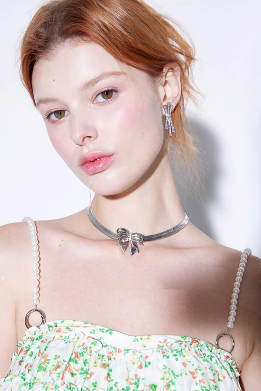 Sweet Sparkling Zircon Collarbone Necklace