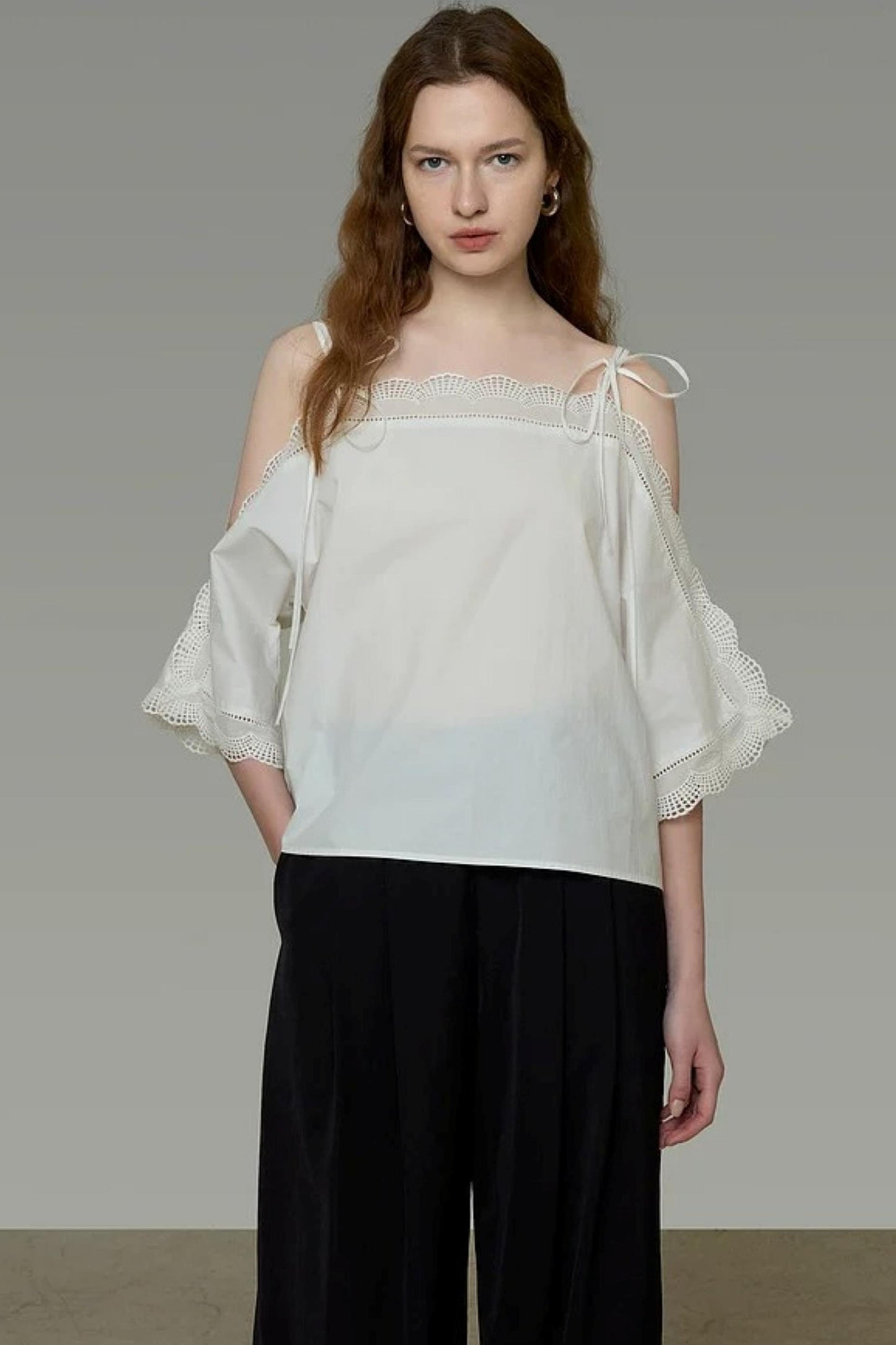 Off-Shoulder Lace Blouse