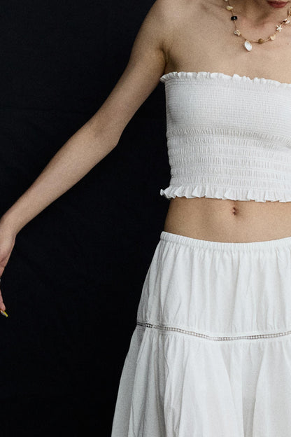 Back Lace Cut-Out Bandeau Top